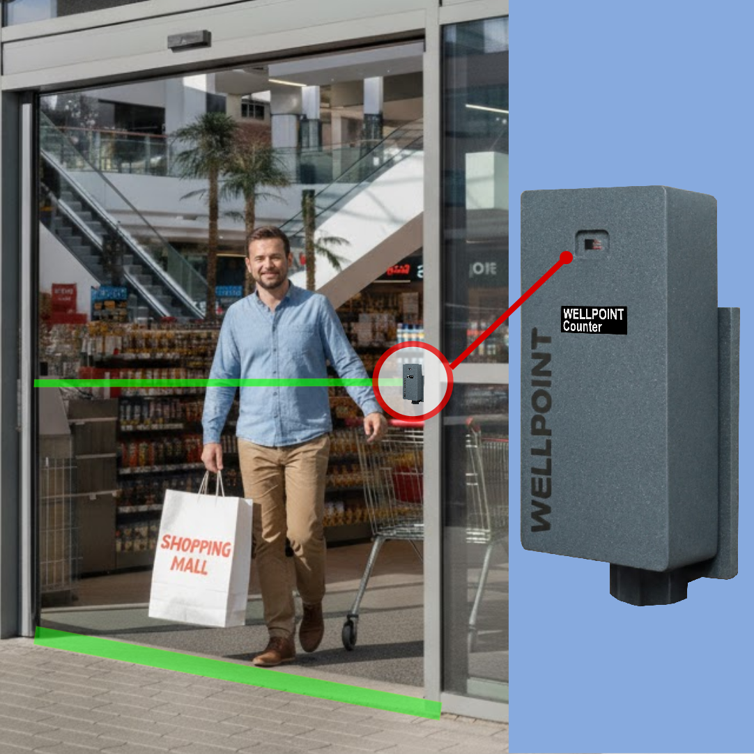 WELLPOINT People Counter Real-Time Visitor - Device Subscription